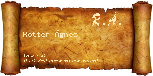 Rotter Ágnes névjegykártya